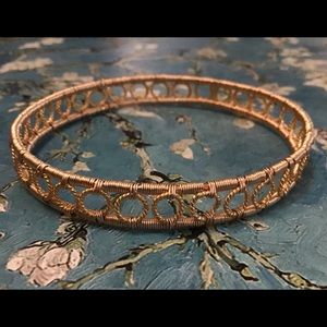 NWT Gold circle bangle bracelet handmade